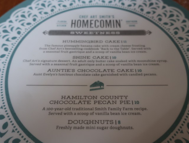 Dessert Menu
